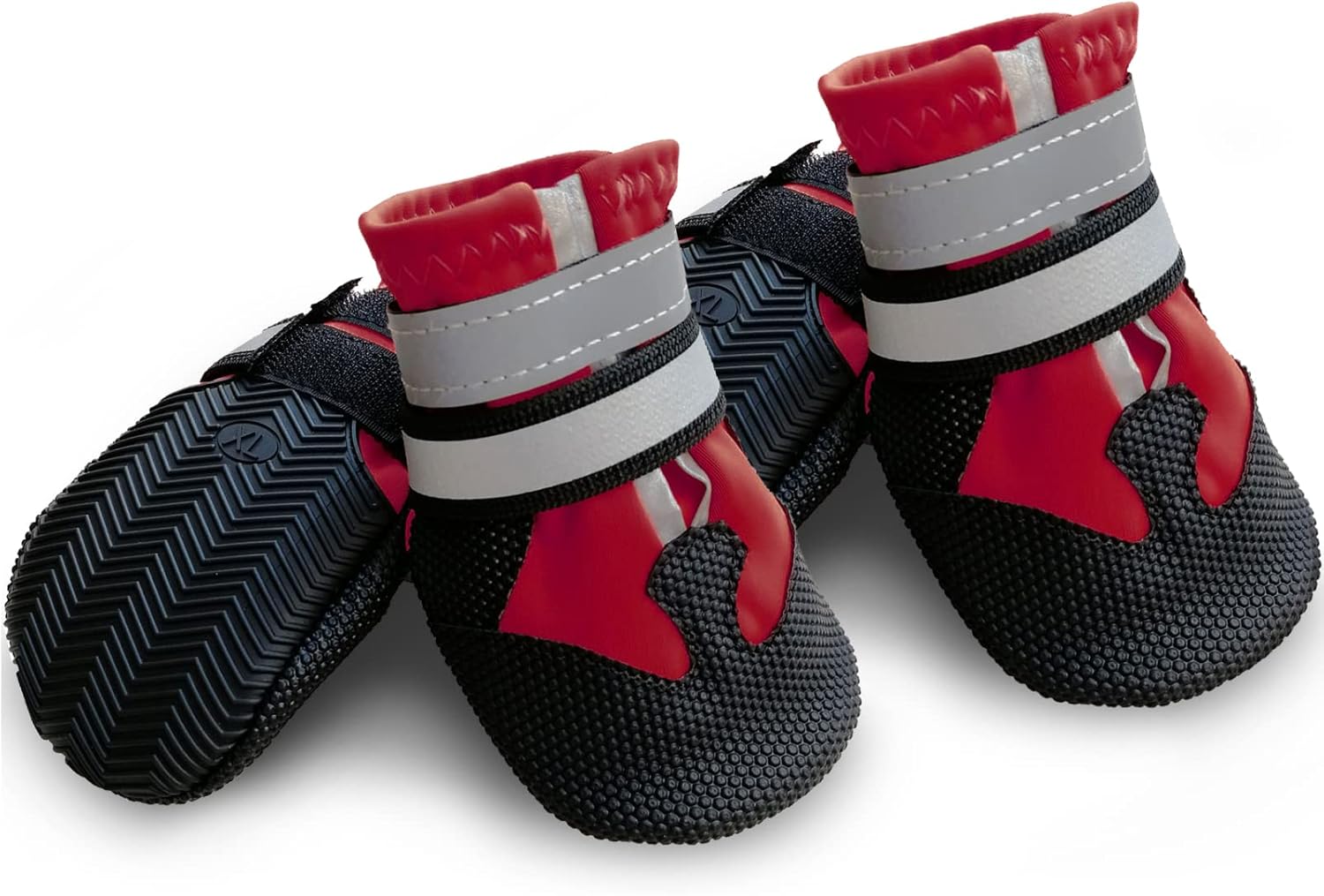 NeuWee Dog Shoes, Waterproof Dog Boots for Injured Paws, Set of 4 Waterproof Dog Boots with Adjustable Reflective Straps and Anti Slip Sole for Small Medium Large Dogs (S, Red) 9