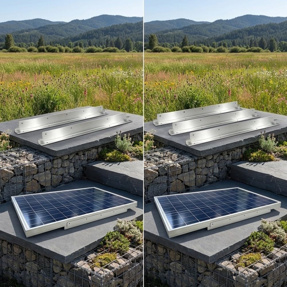 Montaje Solar Aluminio 500mm Barco Montaje Solar Aluminio 500mm(4 pcs) | Aleación aluminio cepillado, , para ideal marina, 500x300x400mm, uso exterior