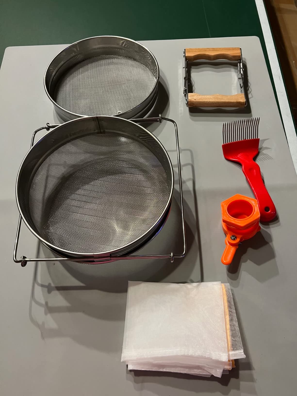 Honey Bucket With Gate 5 Gallon Kit - Stainless Steel Double Layer Strainer