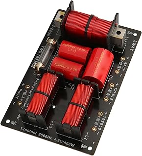 3 Way Frequency Divider, 400W HiFi Speaker Frequency Divider, Stable Signal Transmission Audio Crossover Filter Module for Professional or Home Use