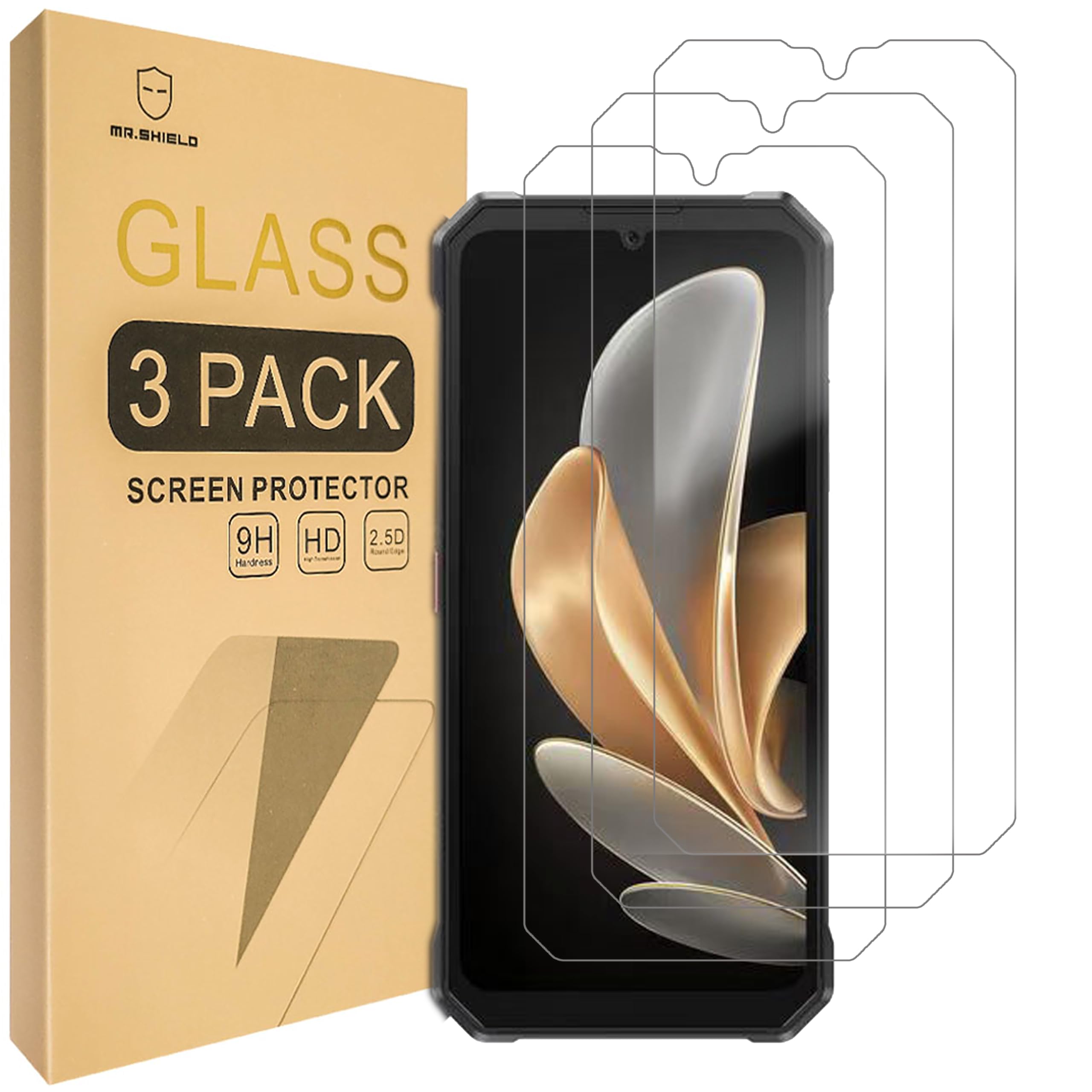 Mr.Shield Screen Protector compatible with Fossibot F109 [Tempered Glass] [3-Pack] [Japan Glass with 9H Hardness]