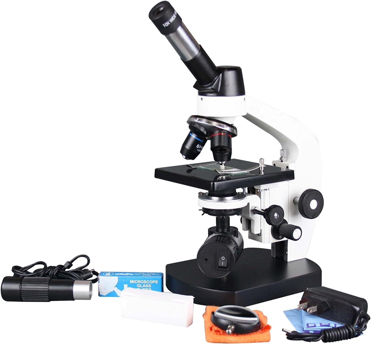 Radical 2500X Usb Digiital Led Microscope W Usb Camera - Movable Condenser - Slide Kit - Fine Focus