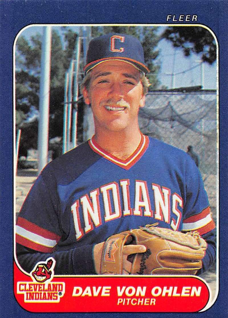 Amazon.com: 1986 Fleer Baseball #597 Dave Von Ohlen Cleveland