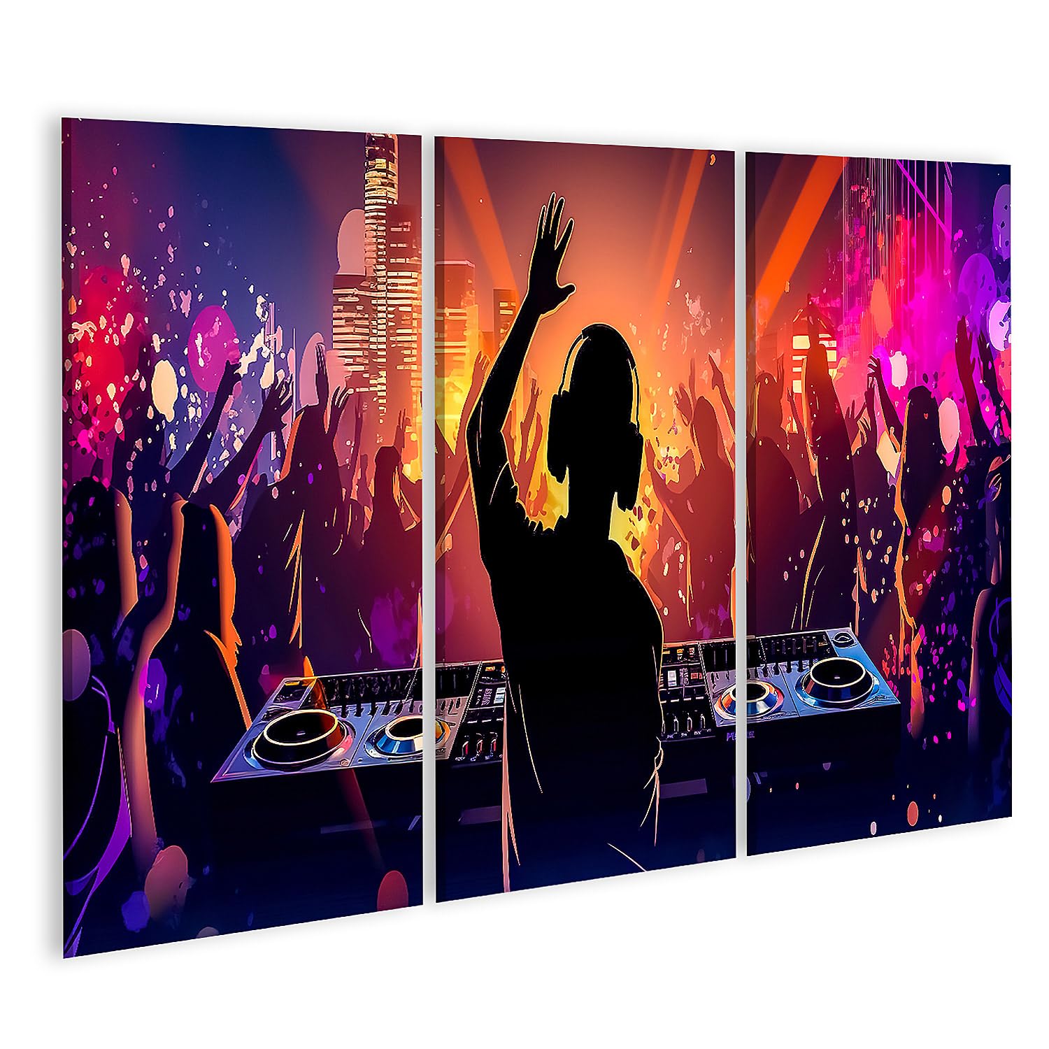 Peintures murales DJ affiche colorée islandburner tableau déco design - 5