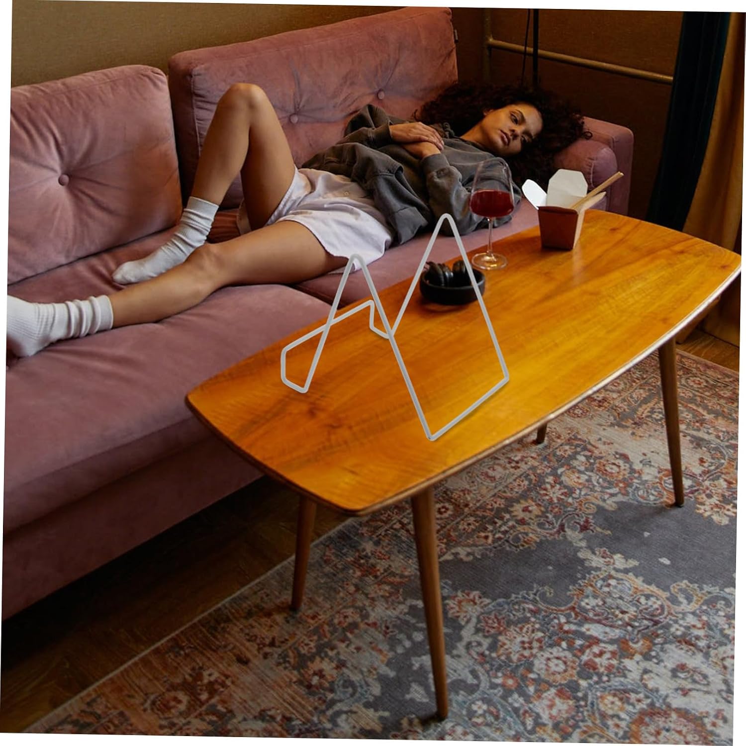 2Pcs Durable Photo Holders for Creative Desktop Decor Stable Stand for Pictures and Books Display Rack for Home and Office Use