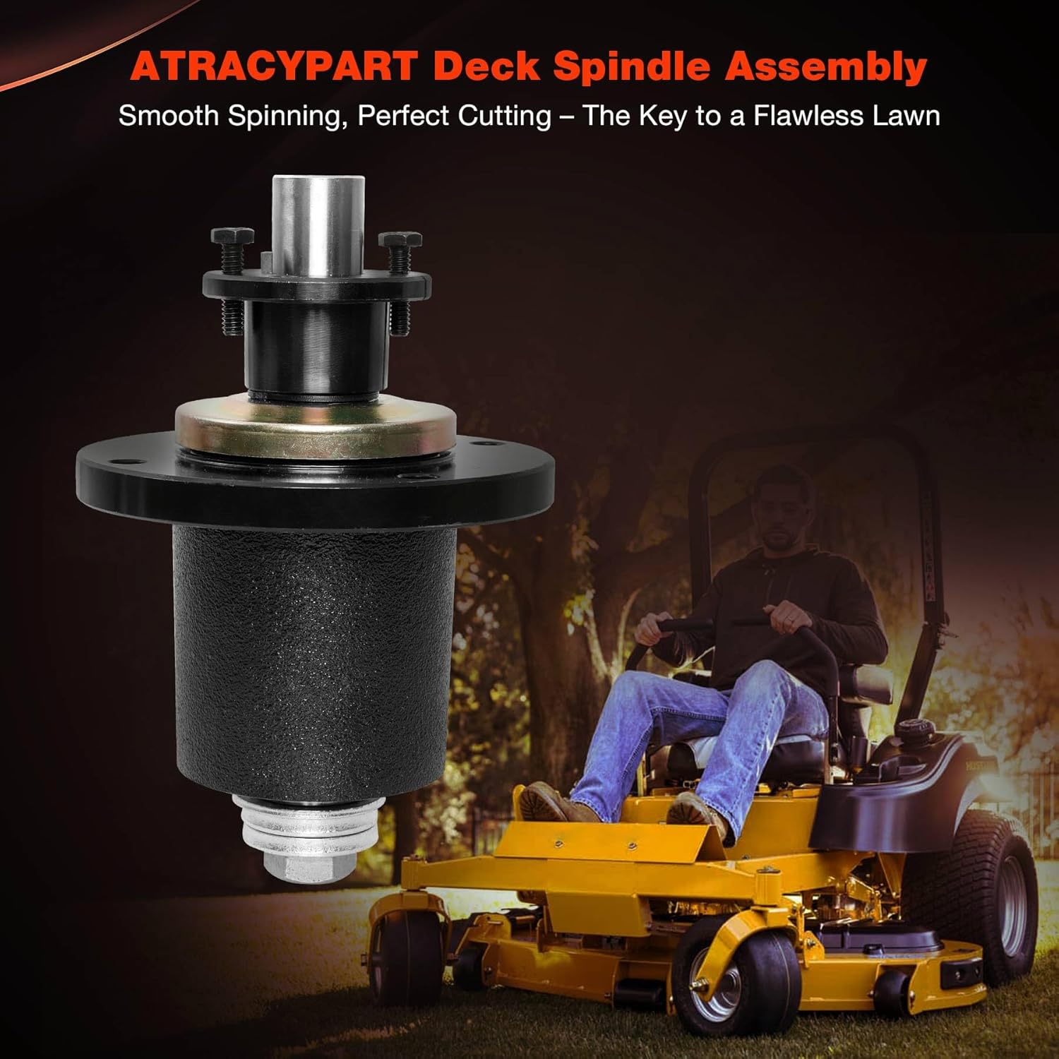 ATRACYPART Spindle Assembly Compatible with Wright Sentar Sport & Rapid Height 48" 52" 61" Decks- Replaces 71460115