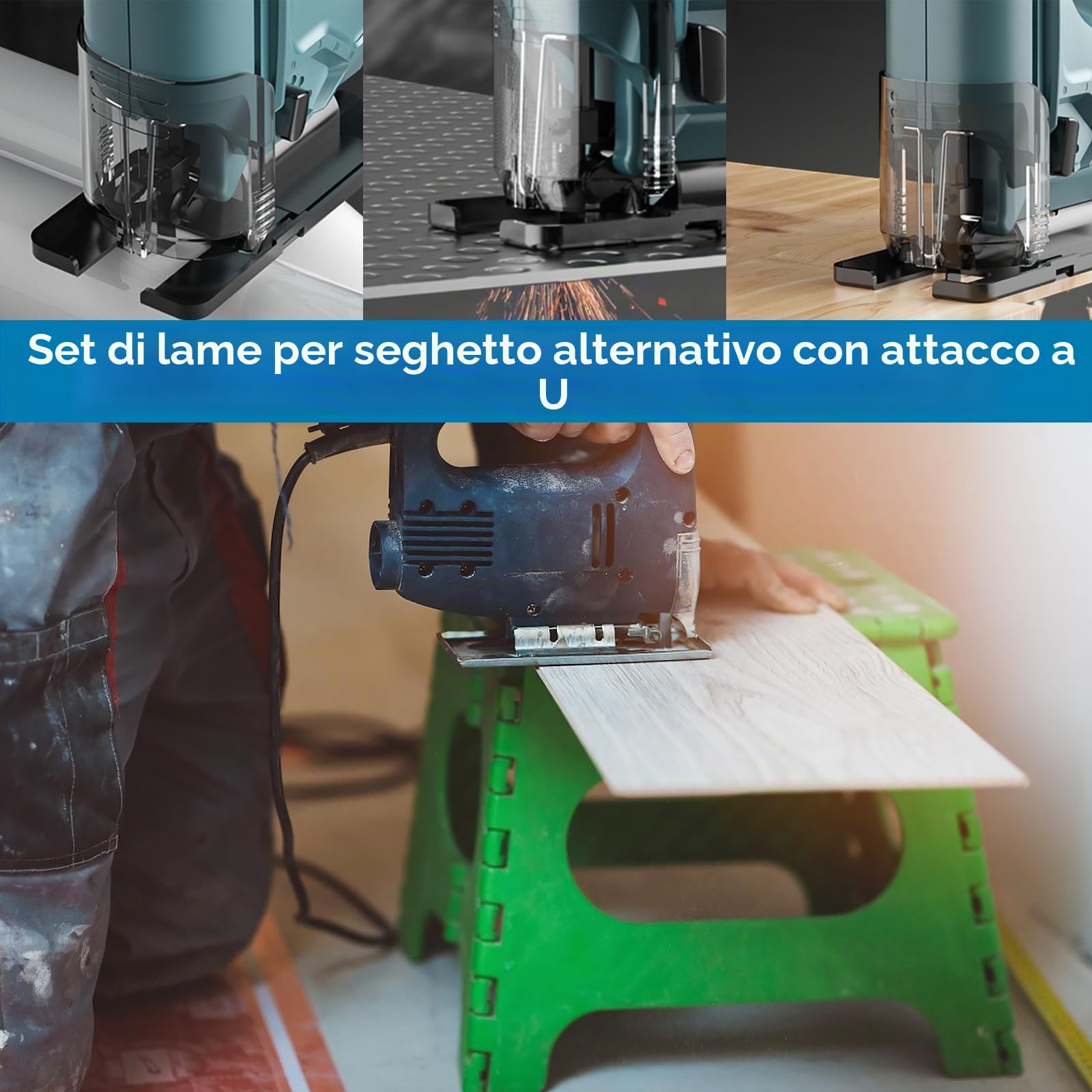 Set di 28 lame per seghetto alternativo professionale a fusto U, lame per seghetto 6TPI/8TPI/10TPI/14TPI/18TPI/24TPI/32TPI per legno, plastica e metallo, 85mm e 100mm