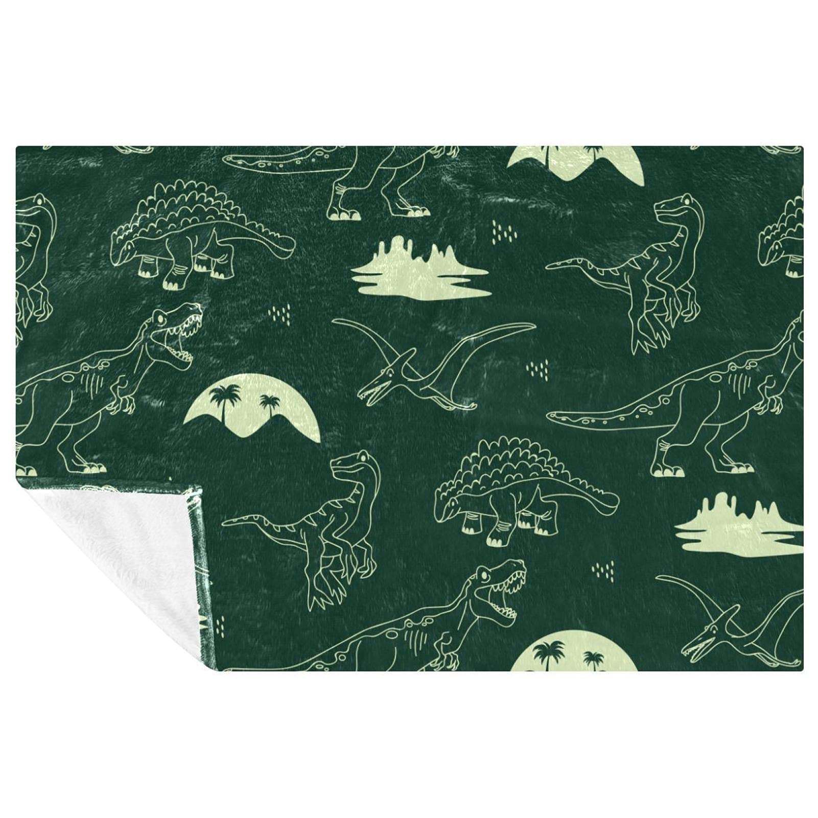 Couverture douce dinosaure pour pique-nique en famille et camping confort Grenn