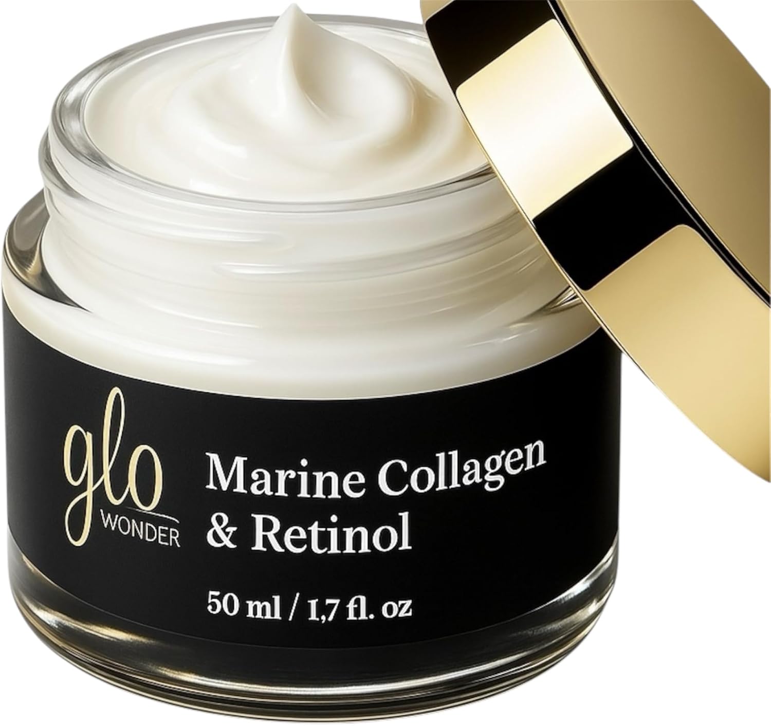 Collagen Cream for face with Marine Collagen & Retinol High Strength, Anti-wrinkle Moisturiser for Men and Women, Firming Face Cream, Anti-Ageing Cream For Face, Eyes and Neck 50ml