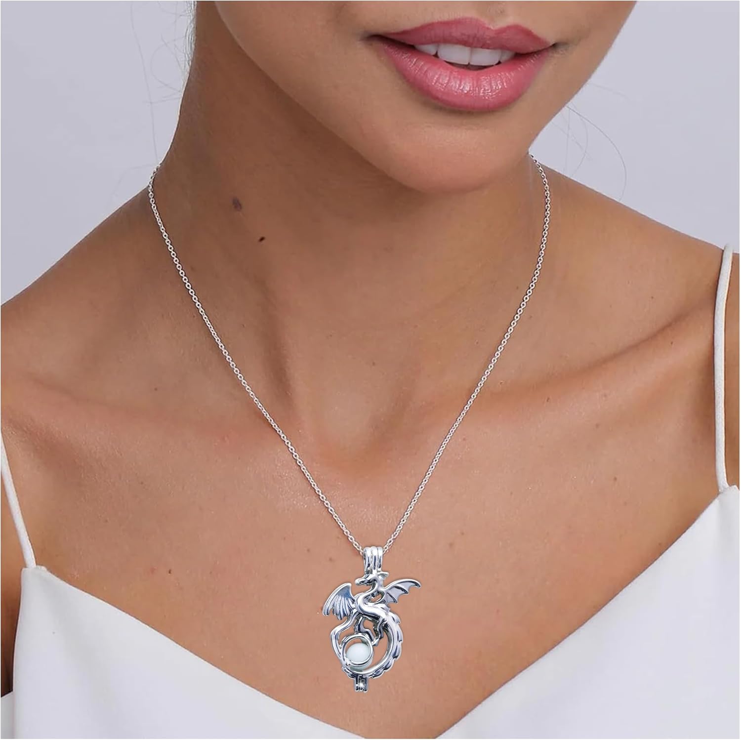 AlterImage Fiery Dragon Wings of Fire Necklace Glow In The Dark Set of 3 Luminous Jewelry Green Blue & Sky Blue Includes UV Light - Image 3