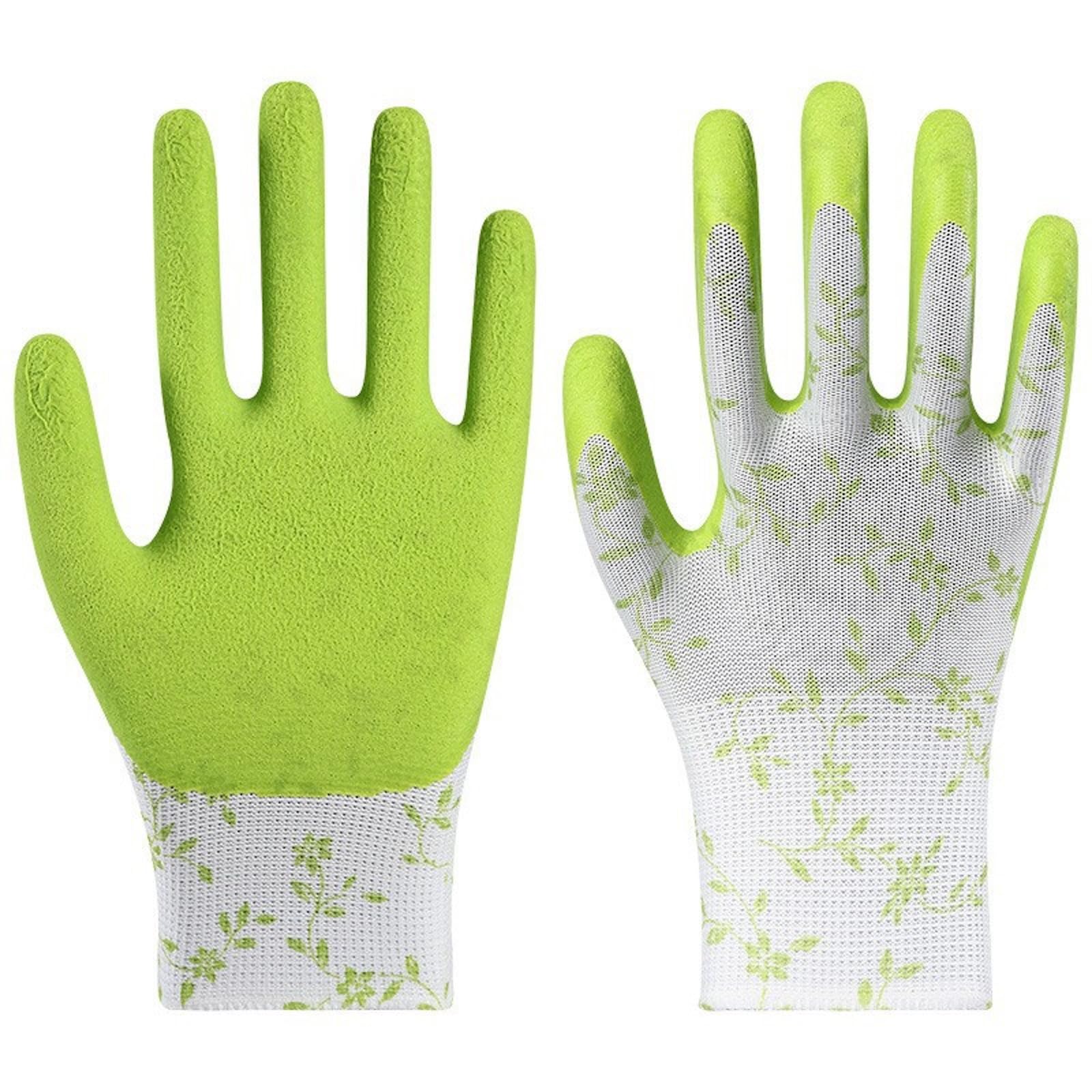 20 par Profesjonalne rękawice ogrodnicze, rękawice ogrodnicze z powłoką z gumy nitrylowej, pracy ochronnej na zewnątrz (Green/Medium Size,20 pairs)