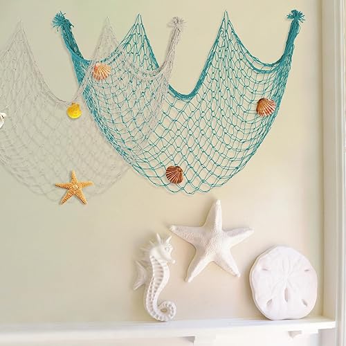 Miniatura 10 de Paquete de 2 decoraciones de red de pescado para fiesta