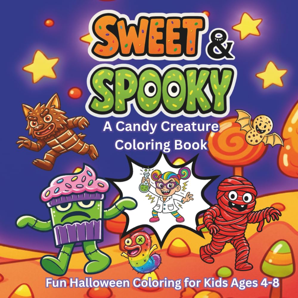 Sweet & Spooky: A Candy Creature Coloring Book
