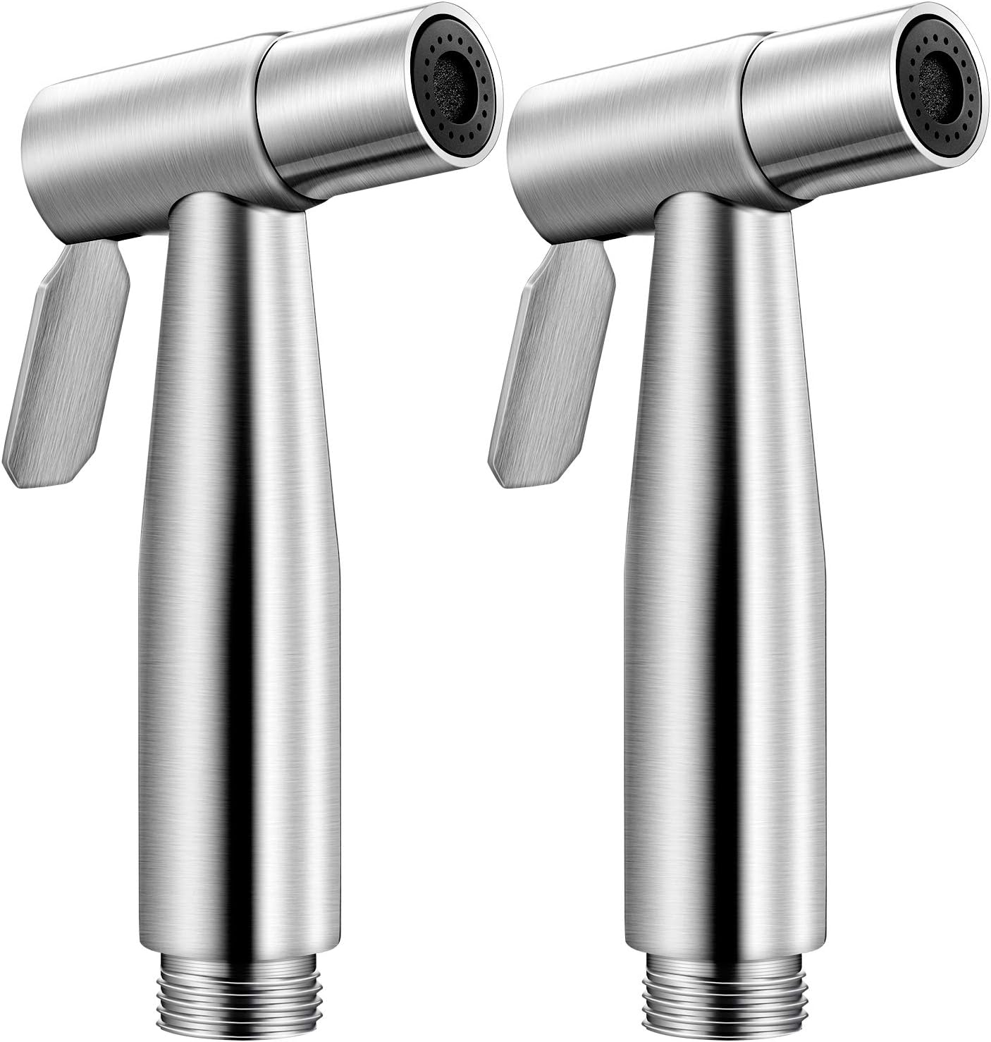 Mudder 2 Pieces Bidet Sprayer Head Stainless Steel Bidet Attachment for Toilet Handheld Bidet Sprayer Cloth Bathroom Diaper Sprayer for Kitchen and Toilet Adjustable Water Pressure Control