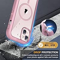 Vista 156 de Miracase - Funda magnética para iPhone 13 Pro Max de 6.7 pulgadas (compatible con MagSafe), transparente, completo, protector de pantalla de vidrio