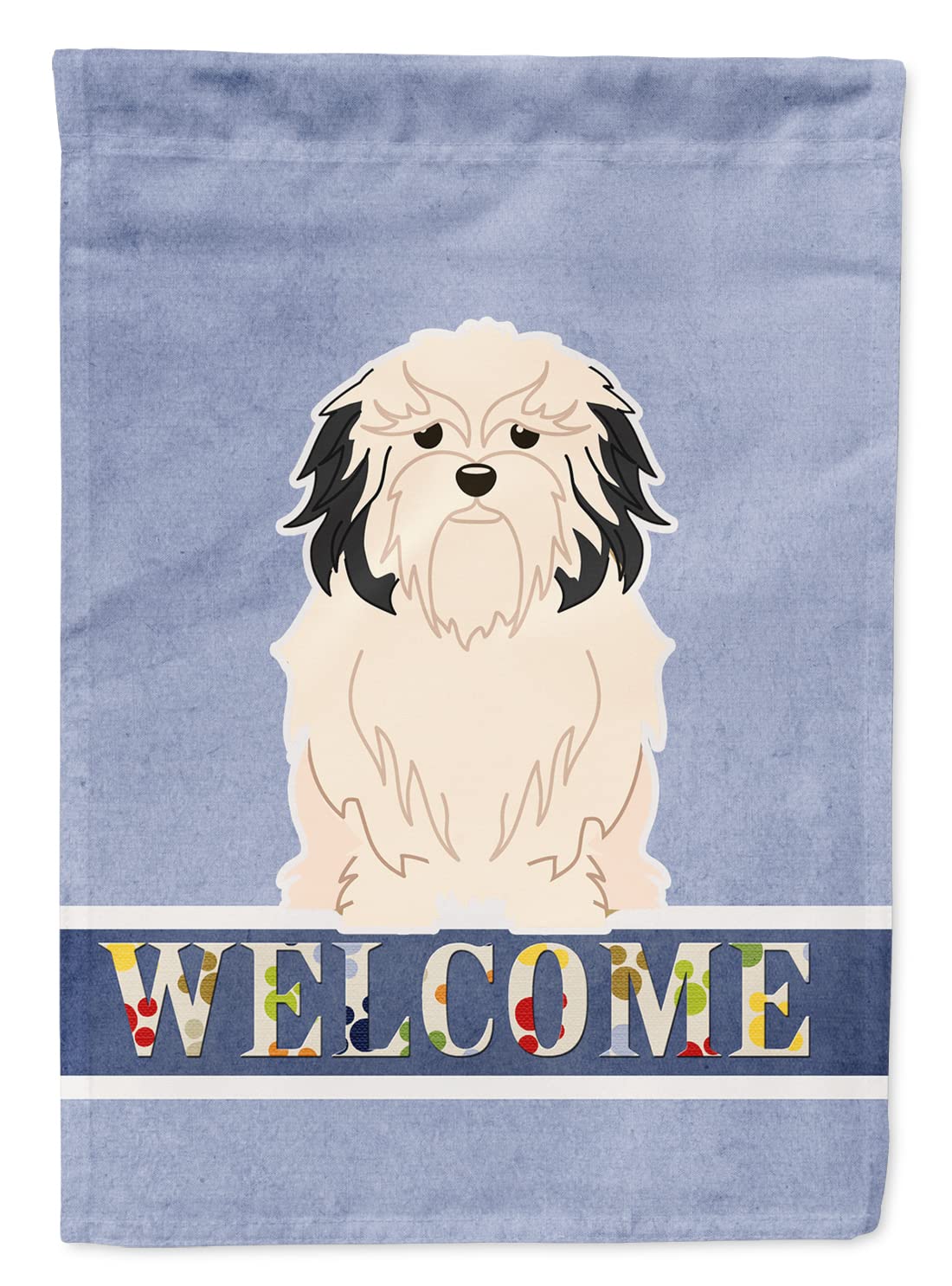 Drapeau jardin Lowchen Bienvenue compact pour embellir un petit espace