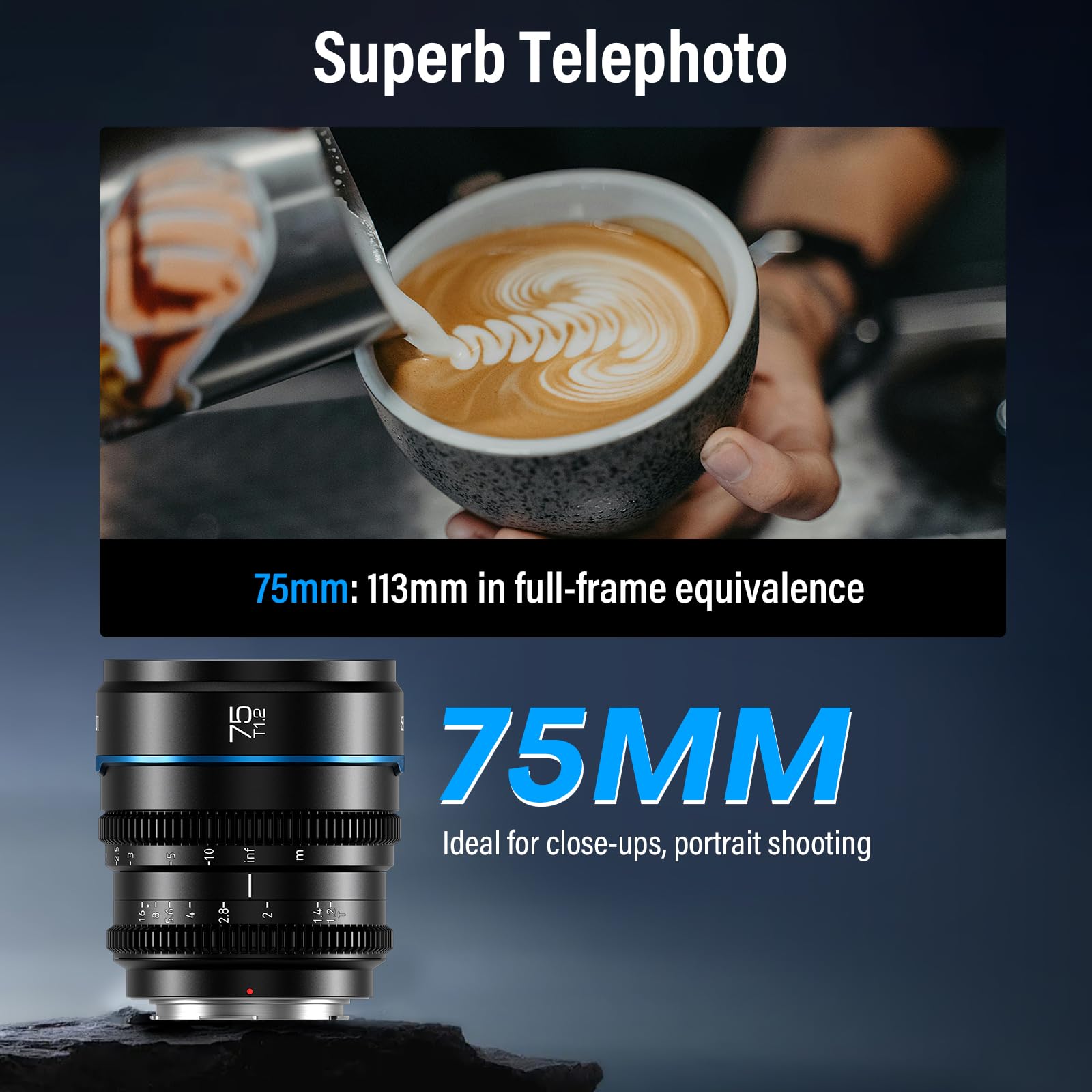 Amazon.co.jp: SIRUI Night Walker 75mm T1.2 S35 望遠