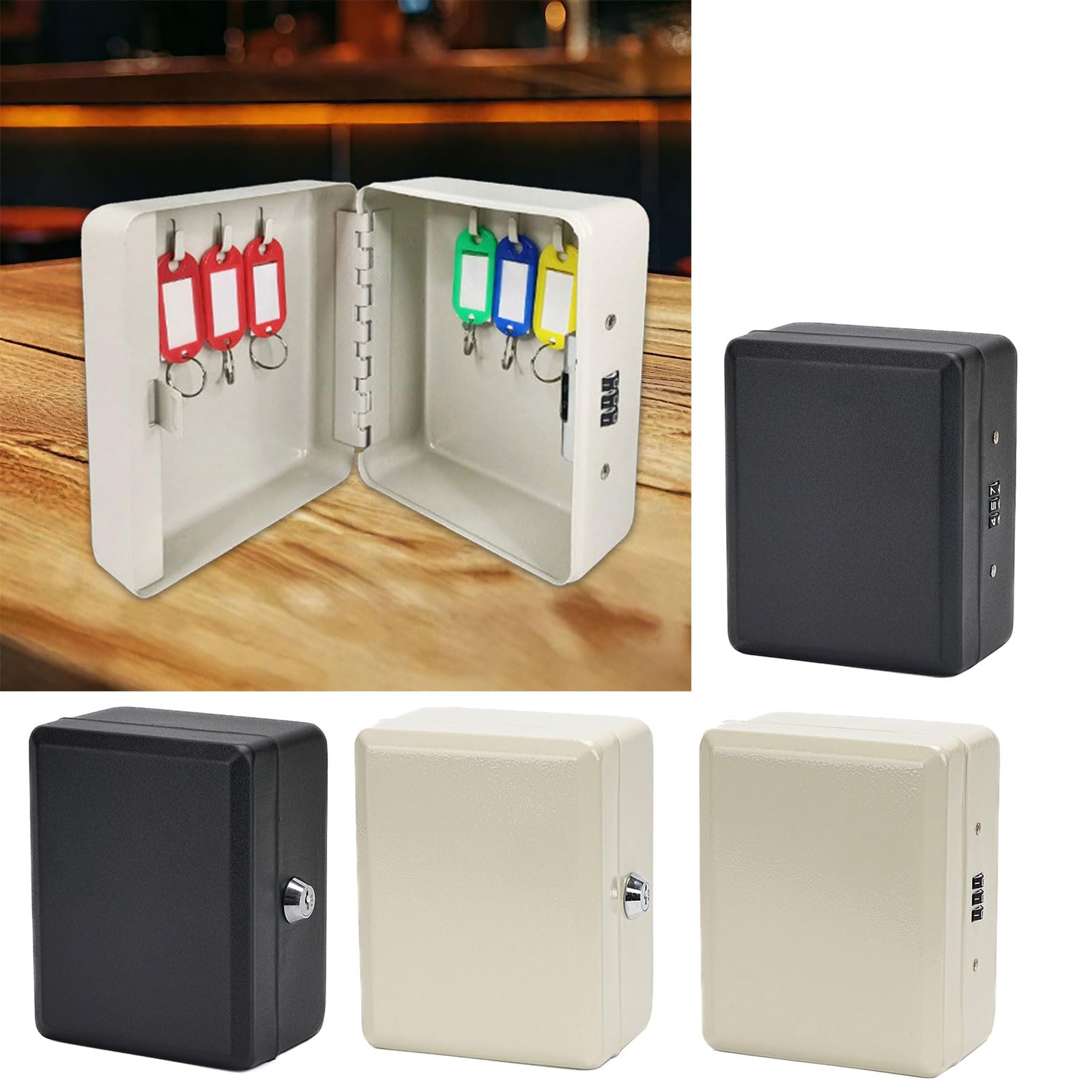Boîte à clés moderne pour une utilisation en intérieur et en extérieur avec serrure à code Capaci résistante aux intempéries et solution sécurisée pour la maison et le bureau