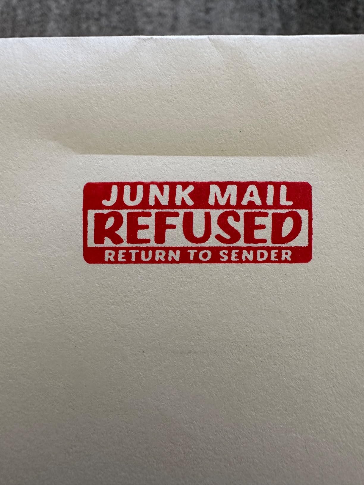 Junk Mail Refused Return to Sender SelfInking Rubber