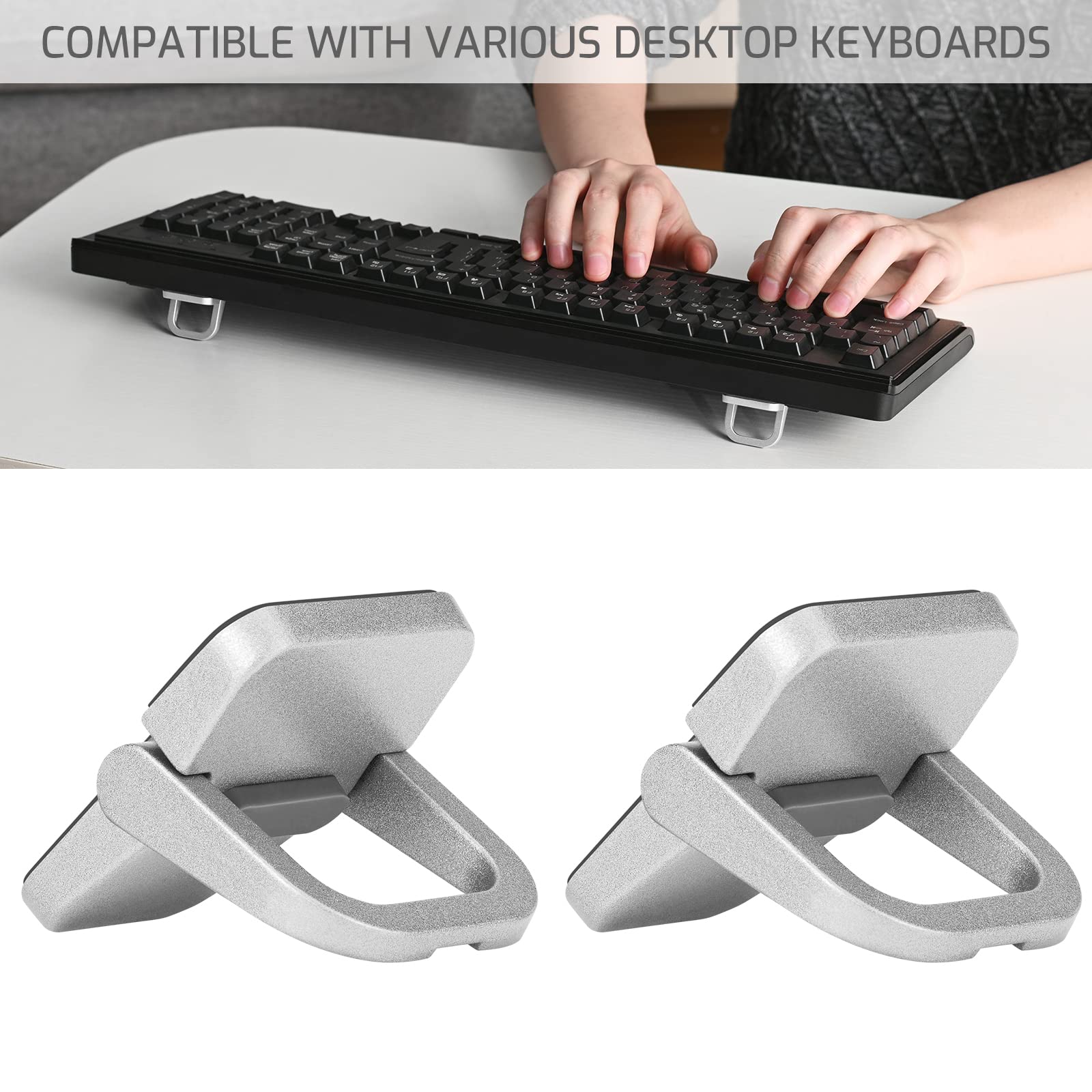 Keyboard Tilt 2-Pack Zinc Alloy Keyboard Risers - Foldable Laptop Stand ...