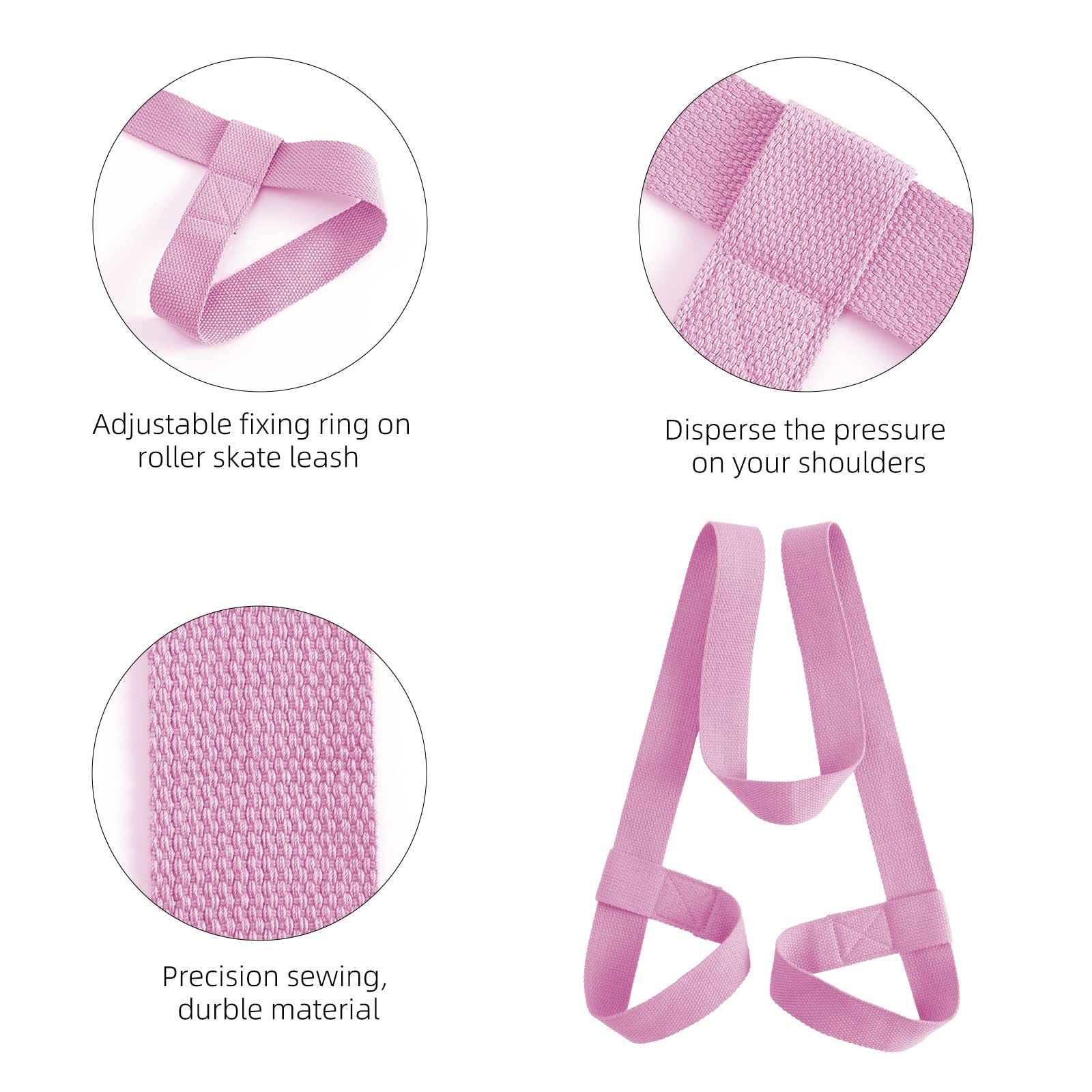 Correa ajustable para botas de esquí y esterilla de yoga para esterilla de yoga, esquí, snowboard, patines sobre hielo y patines, [59inch-negro, azul, rosa] 2
