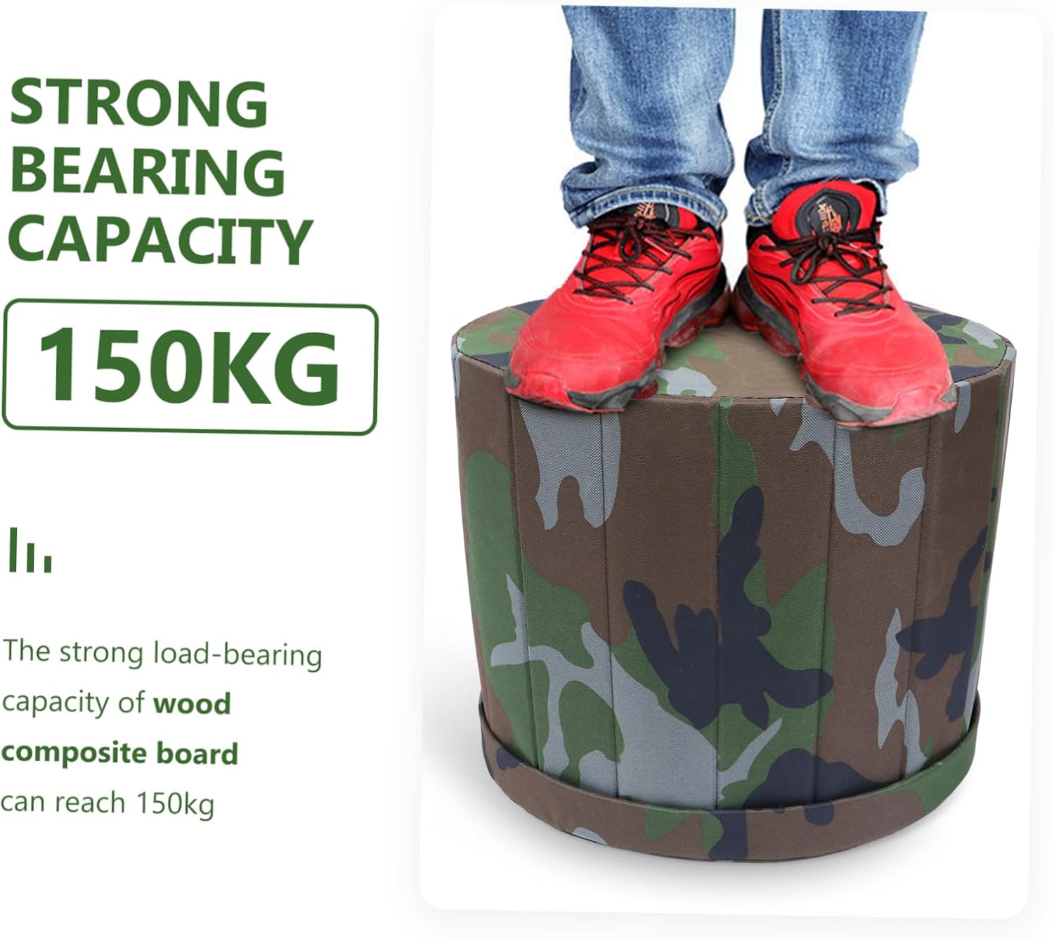 POPETPOP Portable Foldable Toilet for Outdoor Travel Lightweight Camping Potty Carrying Bag Easy to Use for RVs and Hiking