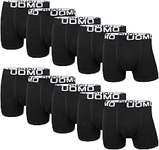 L&amp;K Pack of 10 Men's Retro Boxer Shorts, Cotton, Black, Multicoloured Underwear, 1116