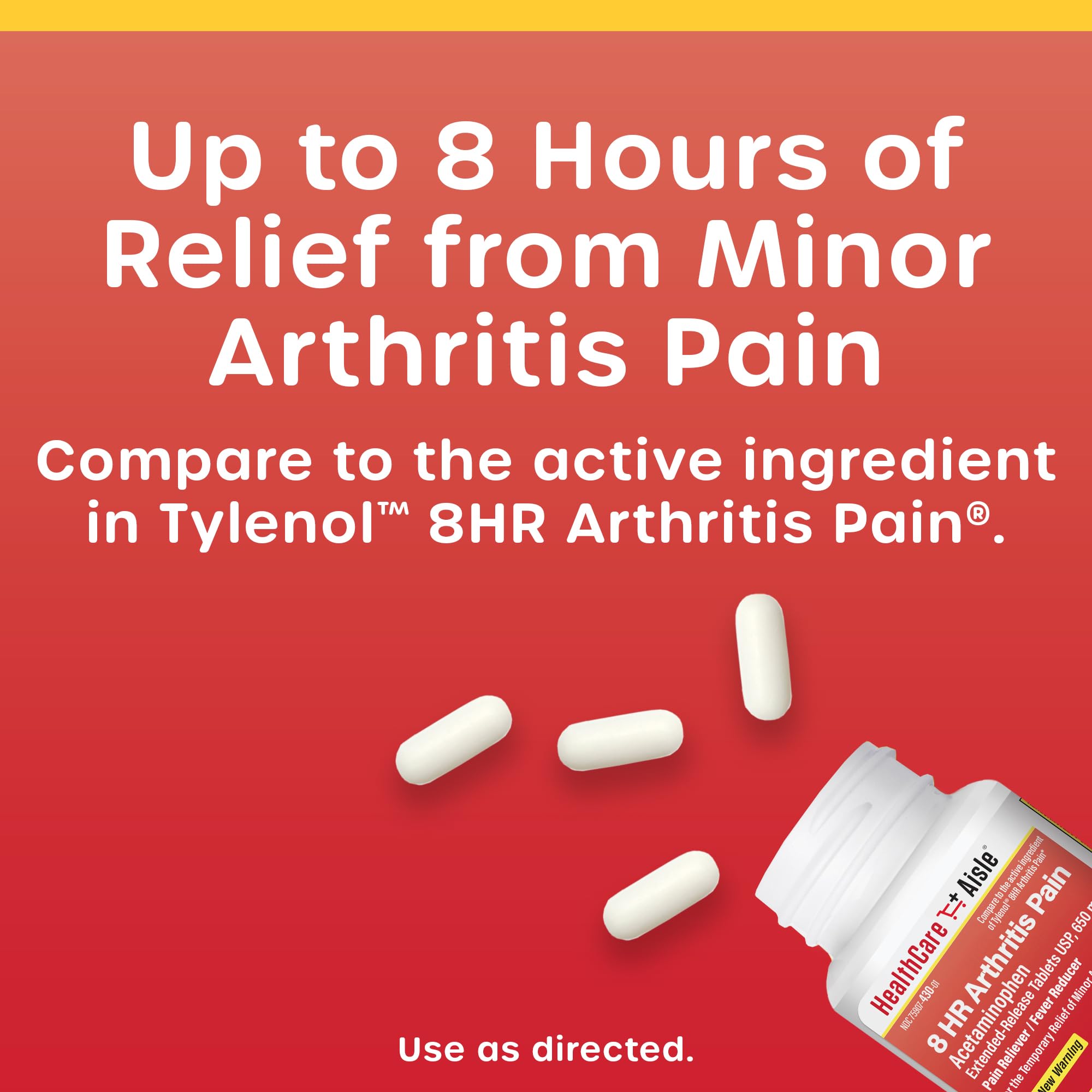 HealthcareAisle 8HR Arthritis Pain Acetaminophen Extended Release 650mg,100ct — Amazon image 2