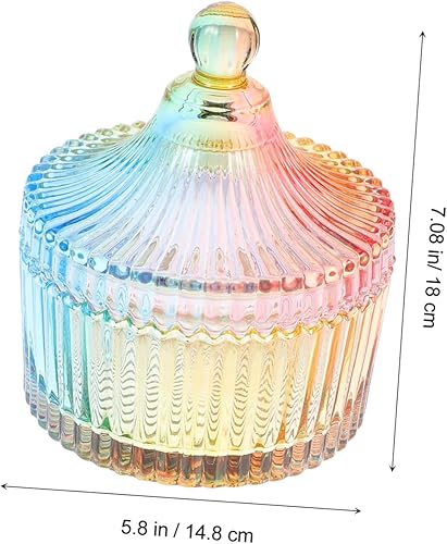 Miniatura 7 de Garneck Tarro de almacenamiento para dulces, café y nueces, tarro de caramelo de Navidad, tarros de azúcar de vidrio, cuenco para dulces con tapa,