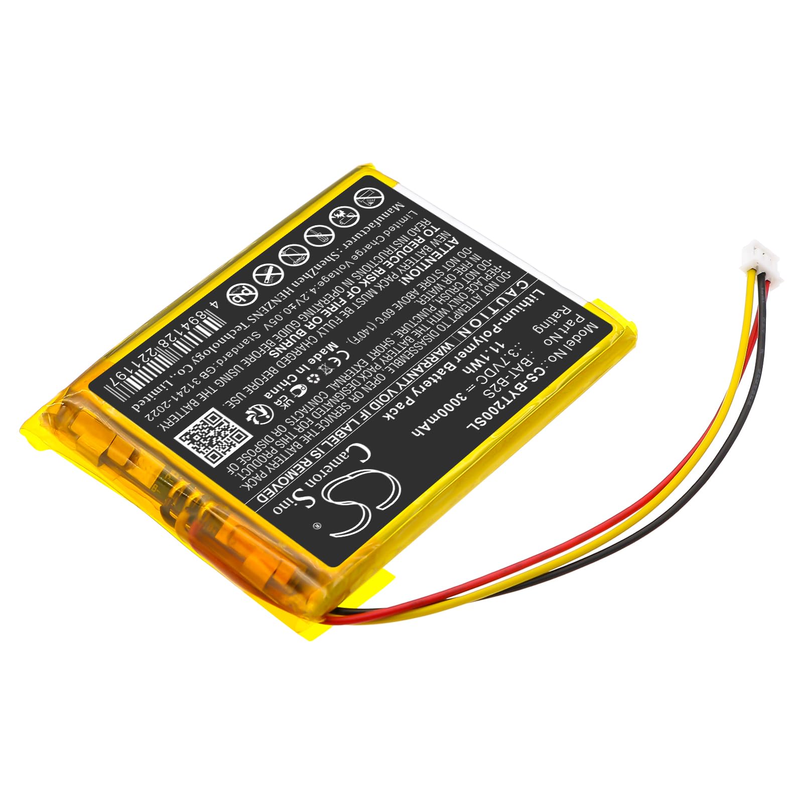 TECHTEK Batterie 3000mAh Compatible avec [Jeeber] 2K 3MP VB805, VB805PRO, pour [Boifun] 2S, 2TM, 5S, 6T, VB805, pour [Arenti] Ainanny, pour [ieGeek] Baby 1T, Baby1T, pour [Deatti] BM101-M, pour [ FBA