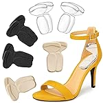 ONUEMP Heel Pads for Shoes, Silicone Shoe Inserts for Women High Heel Protectors Grips, Comfort Foot Pad Cushions Filler for Pain Relief, Shoes Too Big, Blister Prevention - Multi Color