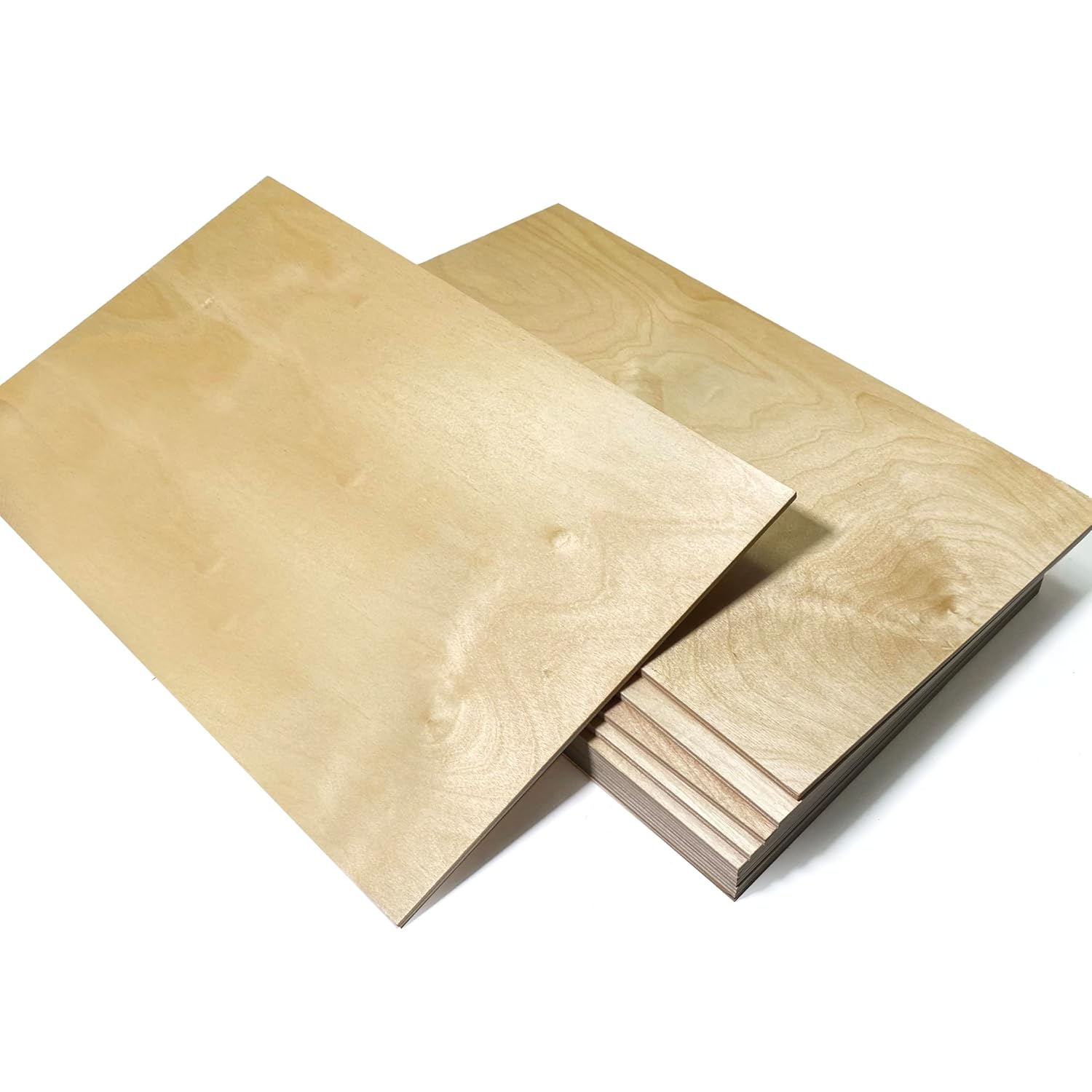 10 Boards of 16” x 24” 3mm 1/4 inch Finished Grade B/BB Baltic Birch Plywood, Glowforge Ready | Boxes of 10, 20, 50 and 100 | Laser Engraving, CNC, Scroll Saw, by Craft Closet