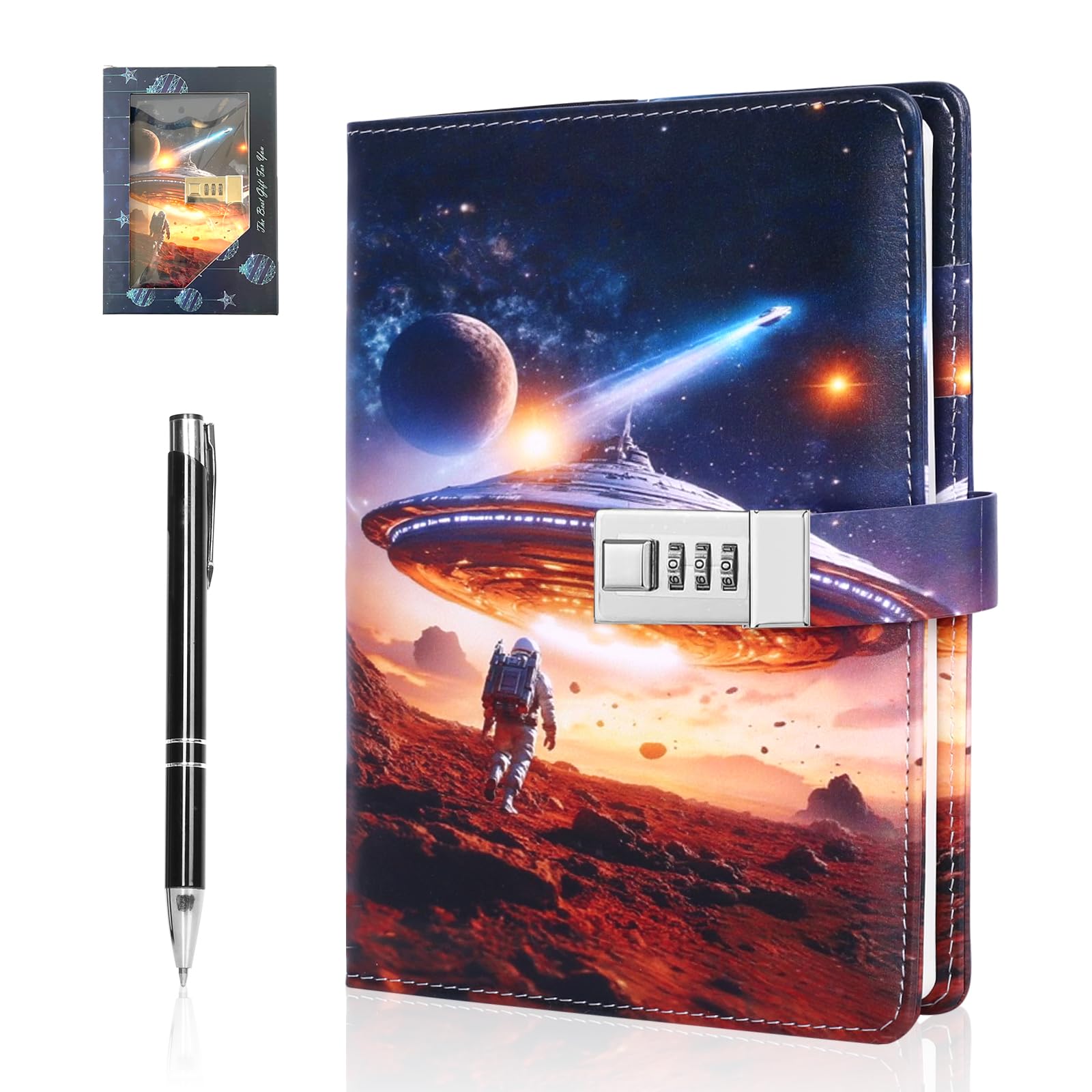 Folxakdis Diario Segreto Bambino Diario con Lucchetto Diario segreto con Codice Ragazzo Fantastici Diari Regalo per Ragazzi 8-16 anni