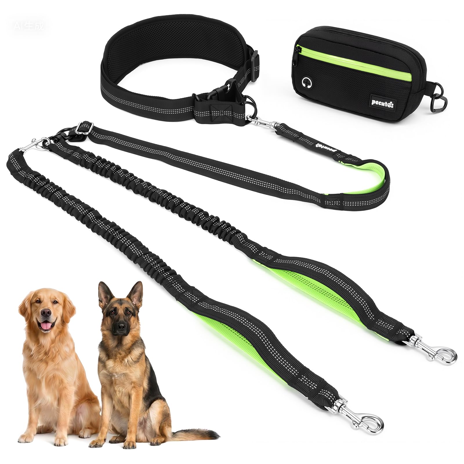 pecute Joggingleine Hunde Mit Breiter Bauchgurt