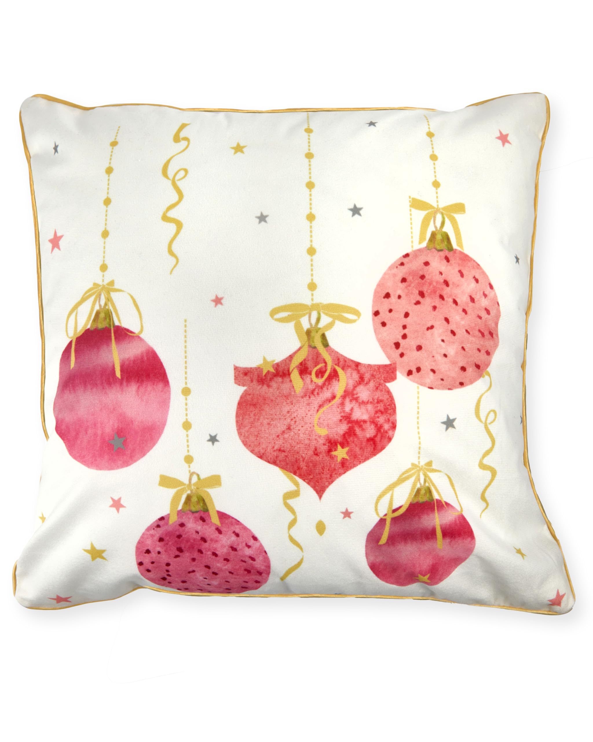 Emma Barclay Pink Christmas Ball Christmas Cushion Covers 45X45 - Scatter Pillow Xmas Throw Pillow Covers Decorative Pillowcase For Home Decoration