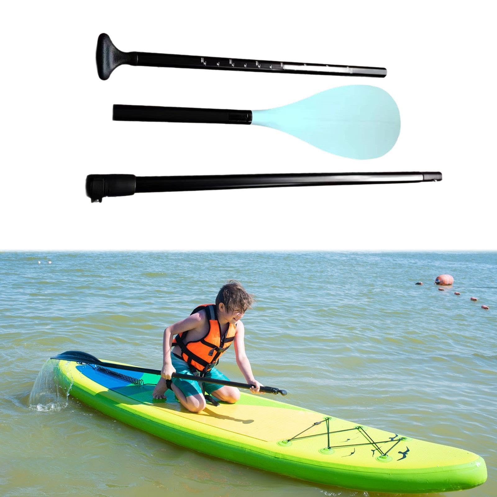 kowaku Kayak Paddles Kayaking Oar Telescoping Fittings Convenient for Kids Canoe Paddle for Canoeing Surfboard Outdoor Sports, Blue