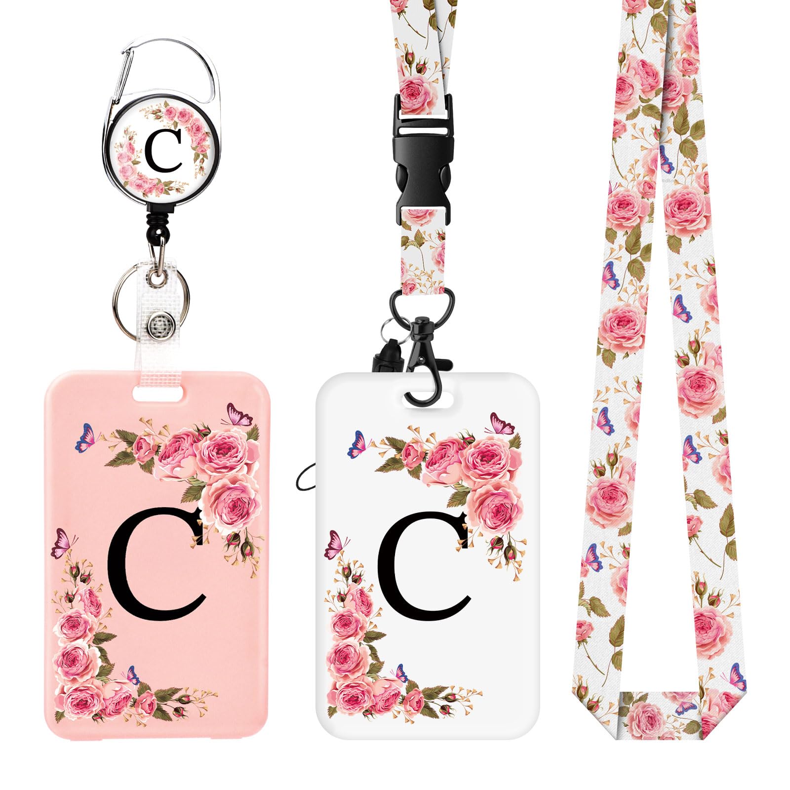 2 Pack A-Z Letter Lanyard with Card Holders