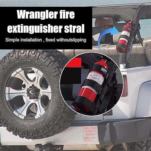 Miniatura 5 de 1 soporte para extintor de incendios, barra enrollable de bandera estadounidense, correa de soporte para extintor de incendios ajustable, cinturón