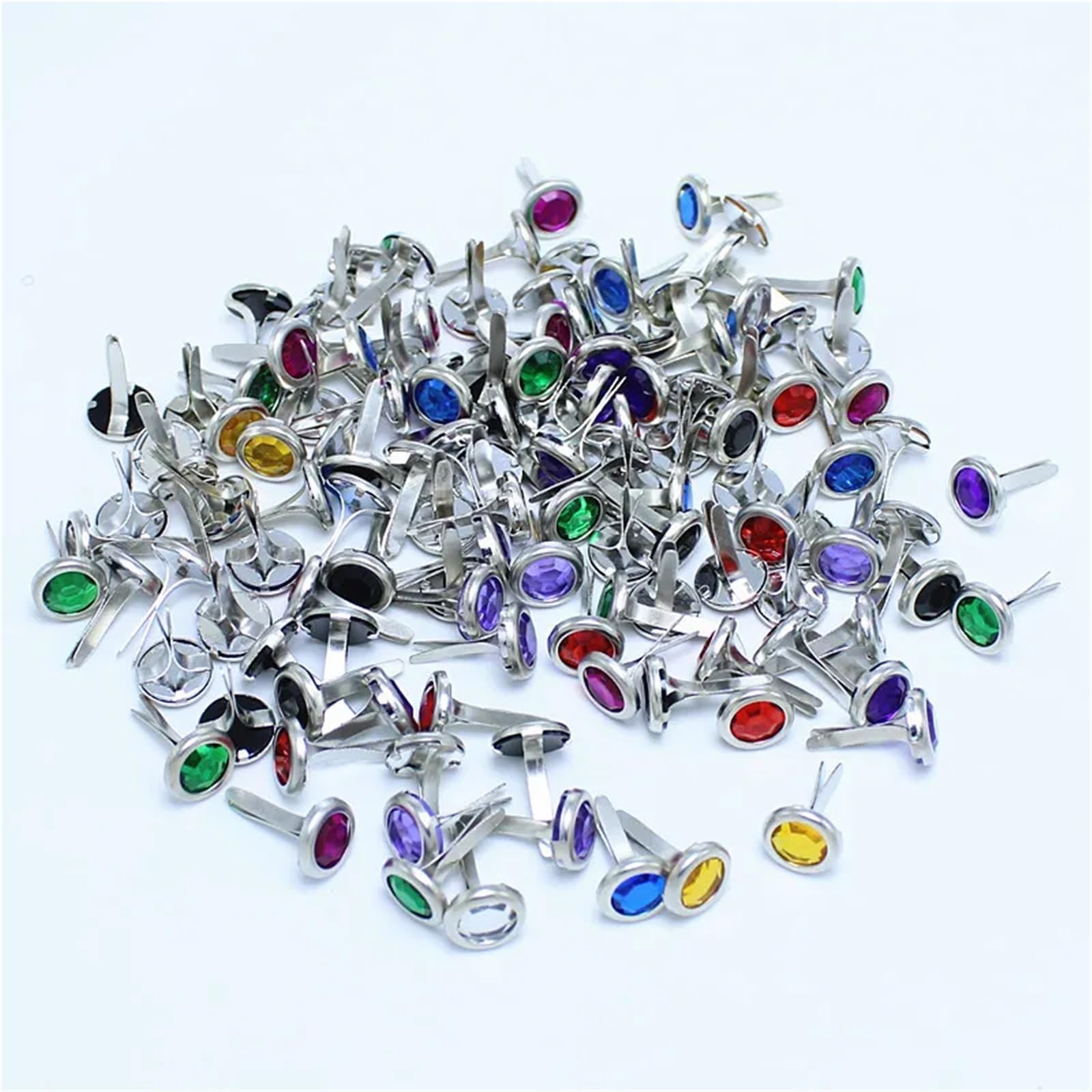 Nity z kryształami metalowymi, Nity z kryształu górskiego 600 szt. Wielokolorowe 12x8 mm Diamentowe ubrania dwiema nogawkami Skórzane przegrzebkiRzemiosło | Red
