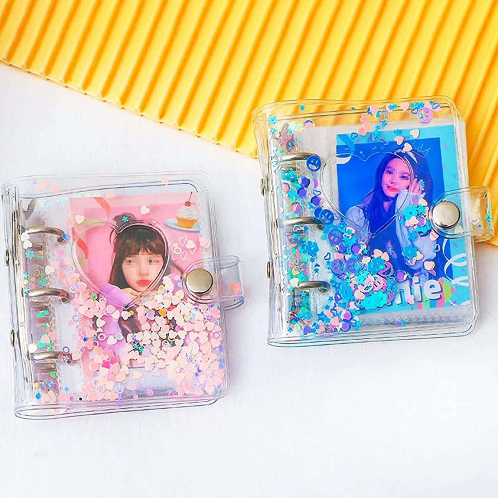Album Photocards Kpop 20 Poches - Format 3 Pouces - PVC Transparent Cœur - Rose
