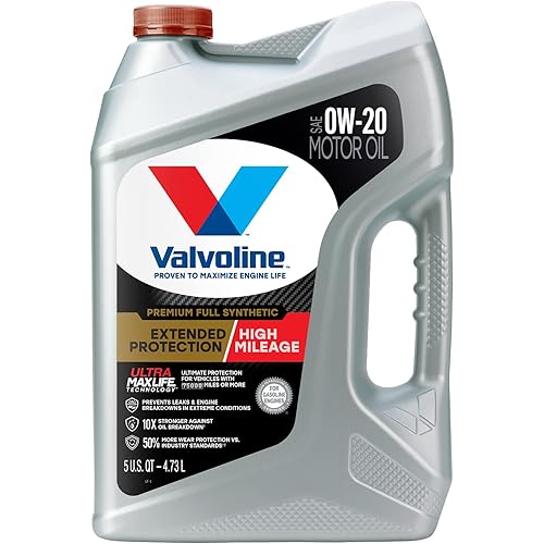 Valvoline Extended Protection High Mileage with Ultra MaxLife Technology 0W-20 Full Synthetic Motor Oil 5 Quart