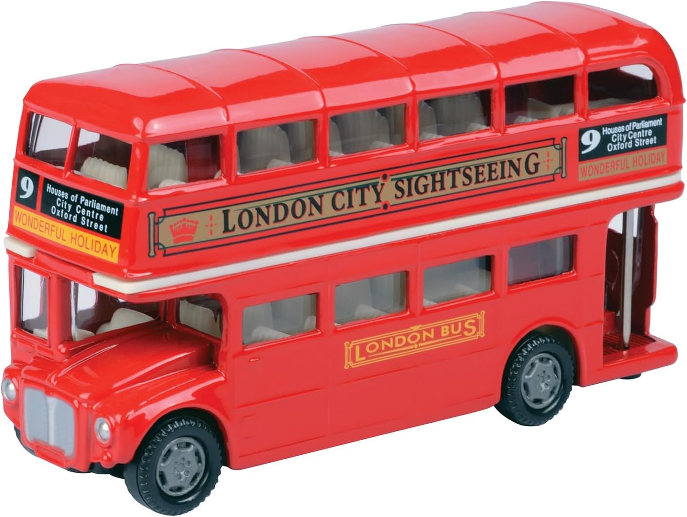 Motormax London Bus Routemaster City Tourist Closed Top Diecast 1:76 Scale