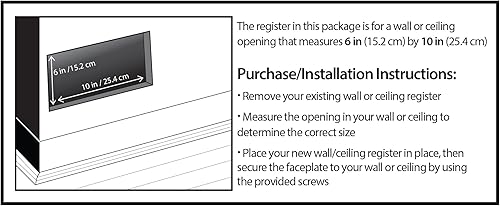 Miniatura 4 de Decor Grates AJL610W-NKL Registro de pared estilo oriental, de 6 x 10 pulgadas, níquel