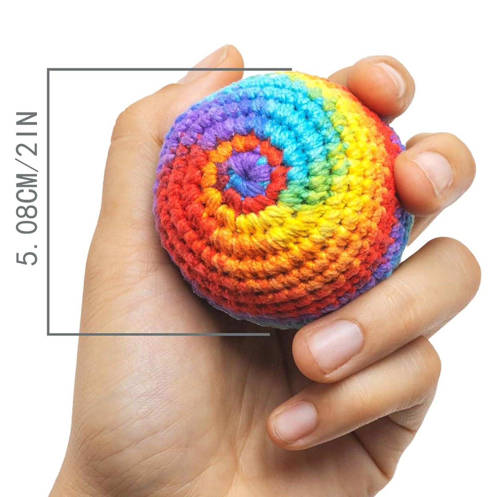 Hacky Sack, Jonglierbälle, gestrickter Sackball, Häkel-Kick-Tasche, Profi-Sand-Fußsack, Bomben-Fußsack, für Erwachsene, Partygeschenke, Outdoor-Spiele, 3/6/12 Stück (A-3 Stück)