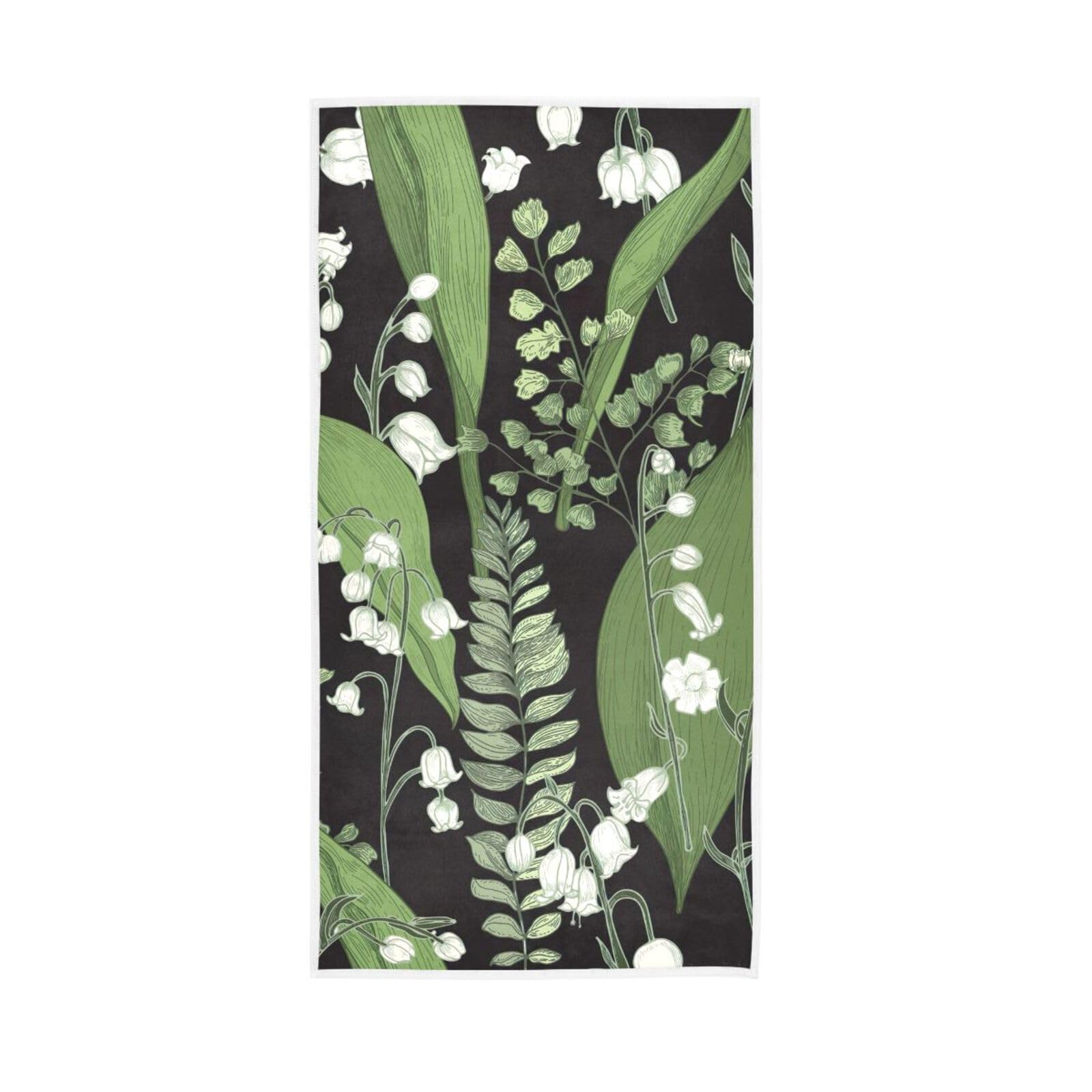 LSRCPD Lily Valley Fern Towles, 15 x 30 Inches, Spa Towels for Body Hotel Hand Towels