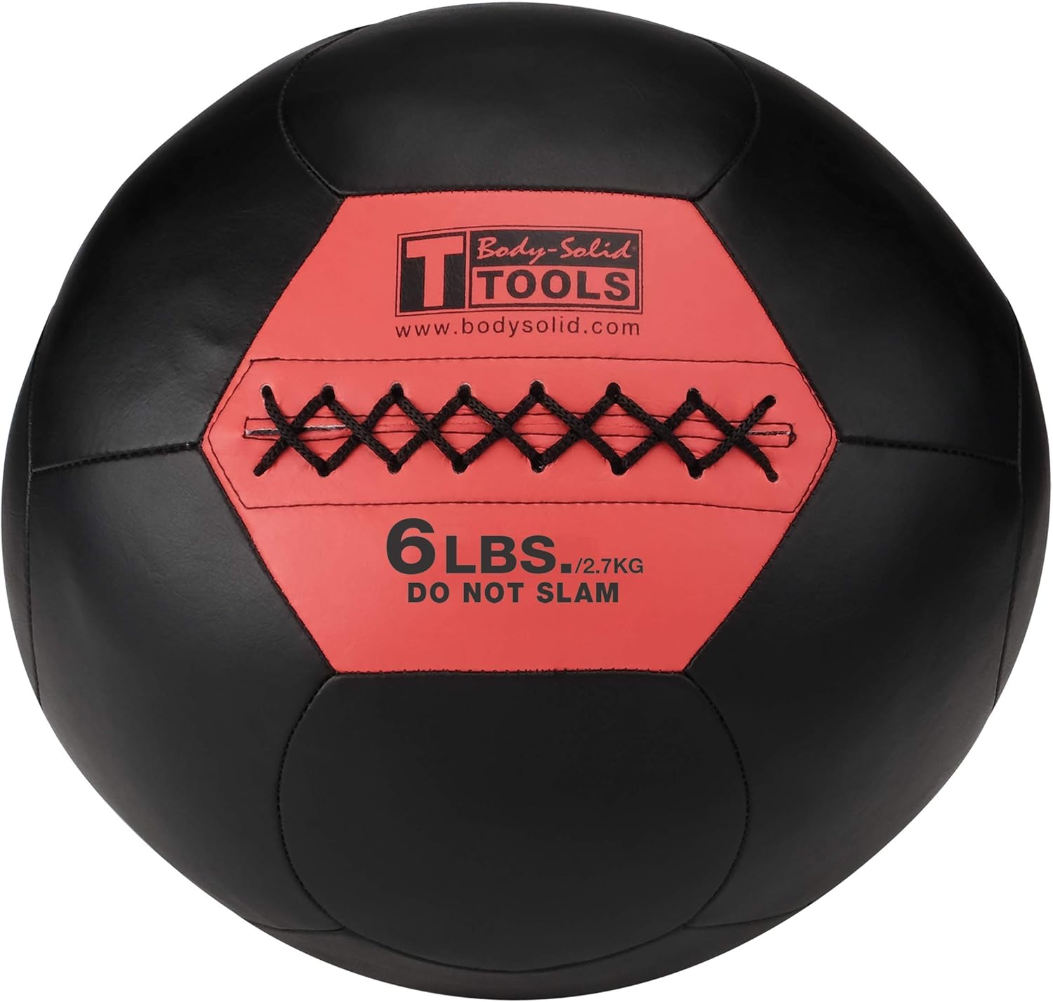 Body-Solid Tools (BSTSMB6) Soft Shell Medicine Ball – Non Bouncing Wall Balls for Strength Training, Weight Loss Workout, Core Exercise and Home Gym Fitness, Black, 6lb Weight : Sports & Outdoors