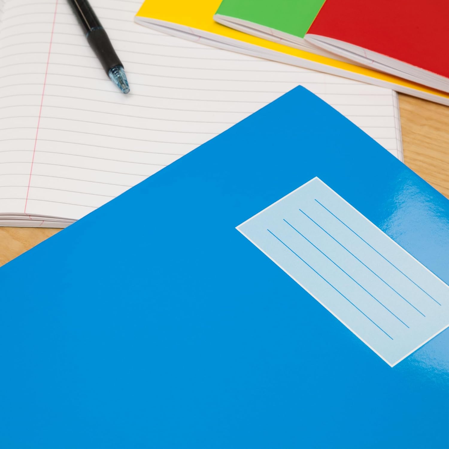 Oxford A5 Exercise Books, 80 Pages, Pack of 5, Assorted Colours, 8 mm Ruled and Margin (9 x 7), Premium