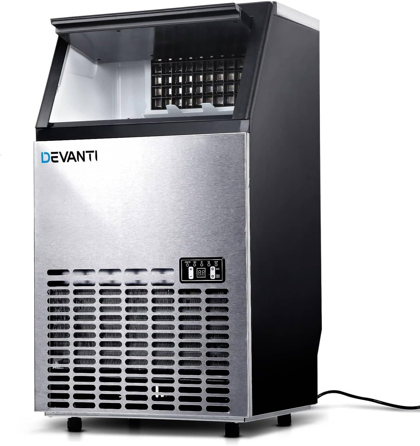 Devanti Commercial Ice Maker, Stainless Steel 24hrs Cream Cube Makers ...