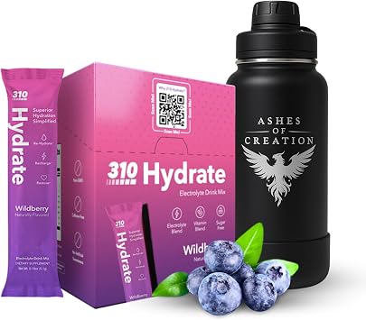 310 Nutrition Wildberry Electrolytes Powder Packets Supercharge Your Water for Refreshed, Balanced, and Energized Hydration. Convenient on-the-go Packets Make it Easy to Stay hydrated During a b