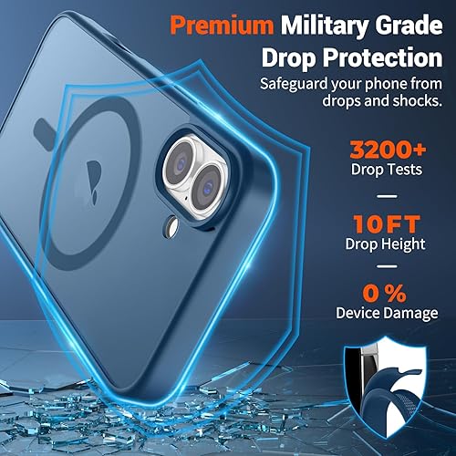 Miniatura 425 de SUPFINE Funda magnética para iPhone 11 (compatible con MagSafe) (protección contra caídas de grado militar), translúcida mate a prueba de golpes